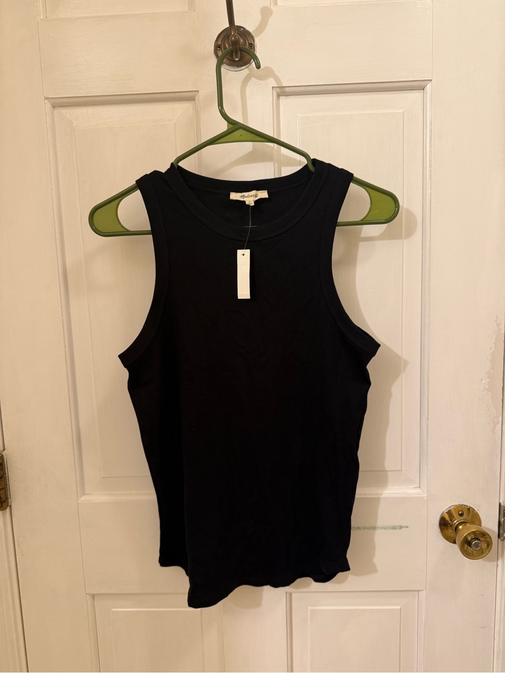 Madewell Black Ribbed Sleeveless Tank